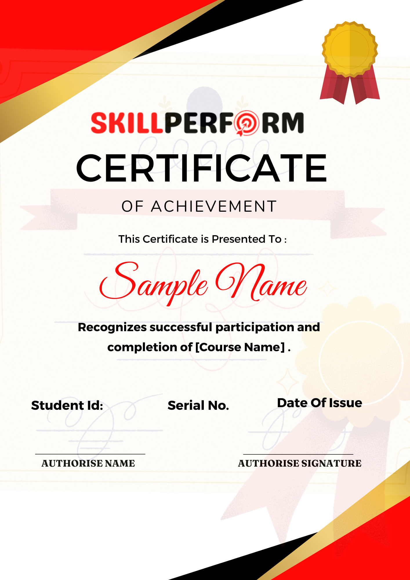 skillperform Certificate