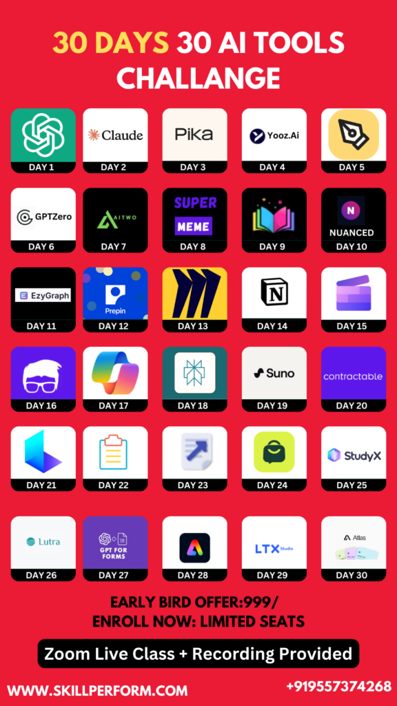 SkillPerform 30days 30 Tools Ai challenge